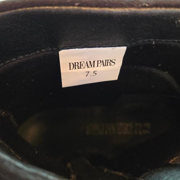 DREAM PAIRS Women's Chunky Heel Ankle Booties Almond Toe/Zipper Sz: 7.5 Black - Picture 9 of 13